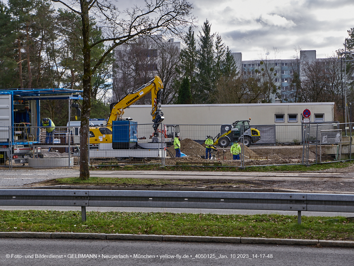 10.01.2023 - Baustelle an der Quiddestraße Haus für Kinder in Neuperlach